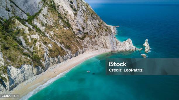 Riviera Del Conero In Italy Beautiful Rocky Seascape Stock Photo - Download Image Now