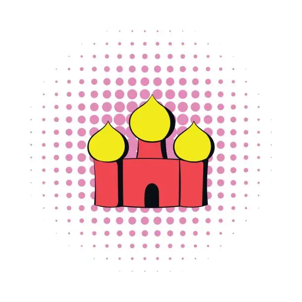 Vector illustration of Orthodox Church icon in comics style