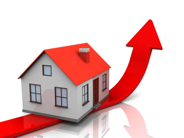 house price graph - diagram graph three dimensional shape chart imagens e fotografias de stock