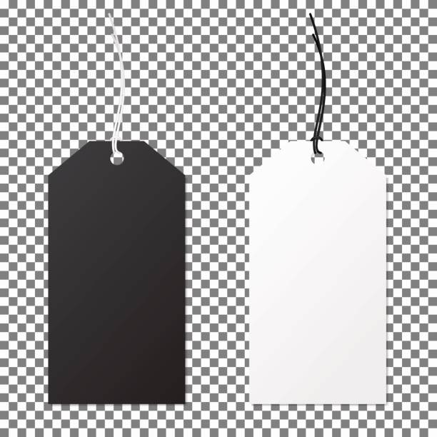 Set of labels paper price tags. Template for your desing. Set of labels paper price tags. Template for your desing. clothing hang tags stock illustrations