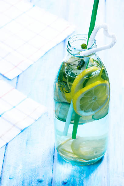 istock Detox water with lemon and cucumber 668315128