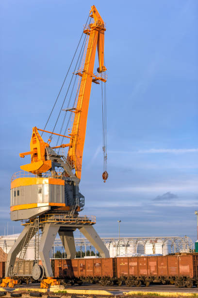 istock Cargo handling in the port. 668315622