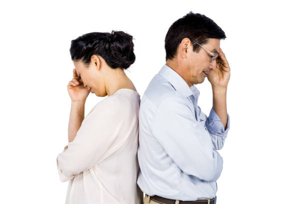 istock Older asian couple having an argument 668330378