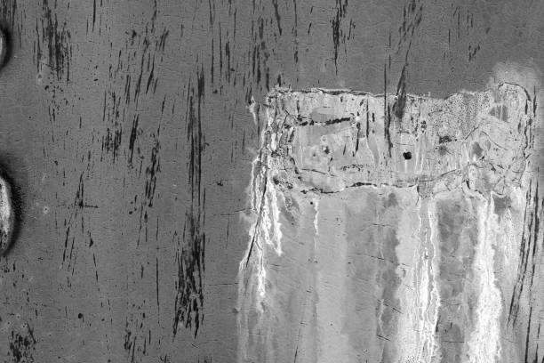 istock Metal texture with scratches and cracks 668330542