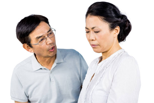 istock Older asian couple having an argument 668331272