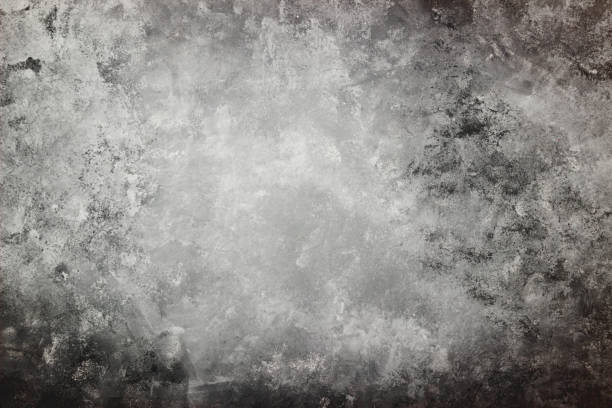 istock Gray shabby concrete background. Top view, copy space. Toning 668337396