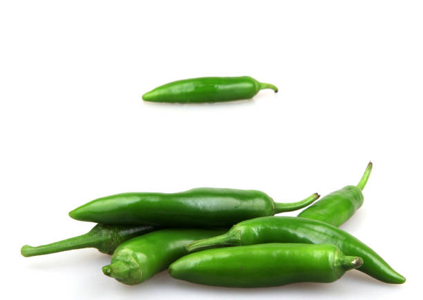 istock green pepper is isolated on a white background 668344578