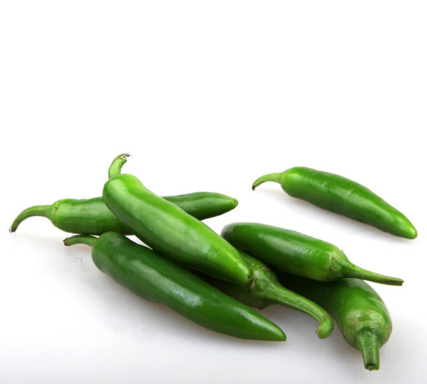 istock green pepper is isolated on a white background 668344590