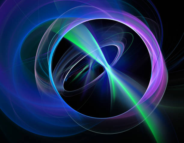 istock Abstract illustration of a fractal pattern on black background 668344788