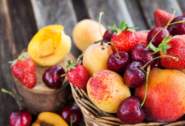 istock Fresh ripe summer berries and fruits 668359956