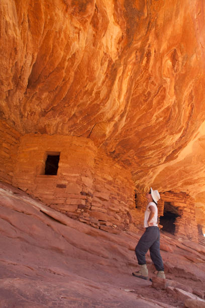 istock Visitor explores Bears Ears National Monument House On Fire ruin Utah 668360774