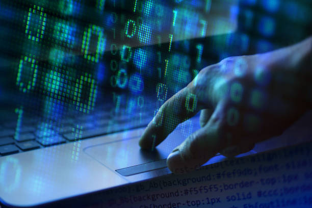 istock Man hand on a laptop keyboard. 668367874