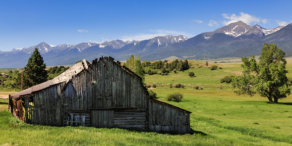 Abandoned barn in the Sangre de Cristo Mountains of Colorado