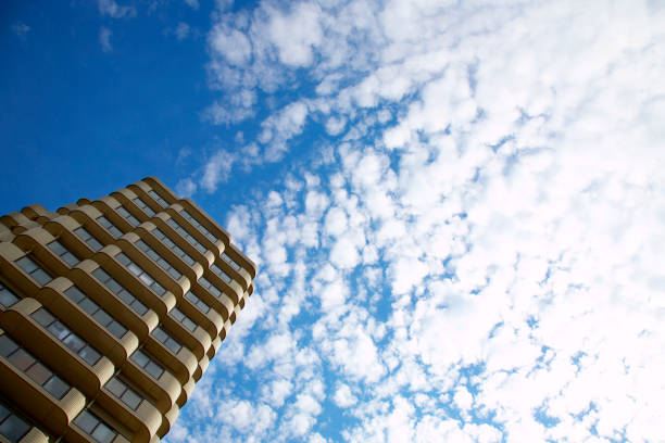 General view of Building with stormy sky