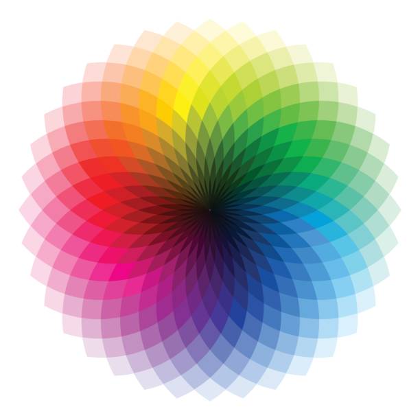 Color wheel - illustration Color wheel spectrum stock illustrations