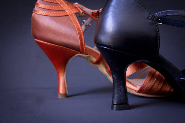 istock Women sandal for Latin dance seen from behind 668433738