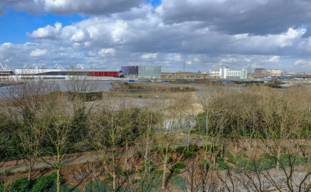 istock View from Pontoon Dock looking towards Excel, London 668446214