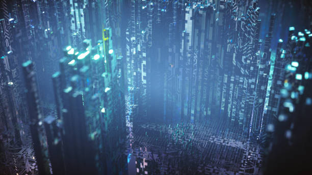 istock Futuristic cityscape with people 668460090