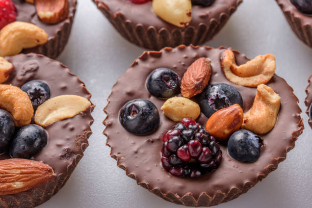 istock Homemade Chocolate Fruit and Nut Cups 668493228