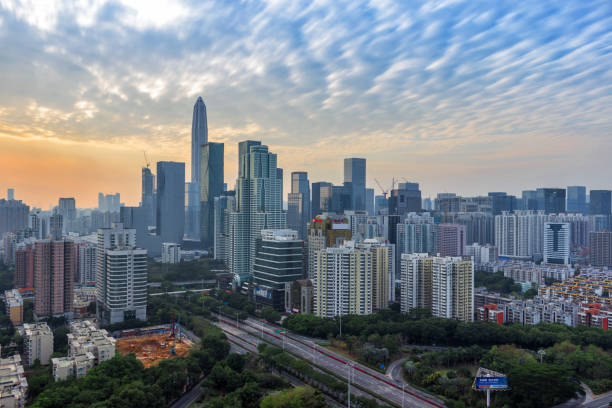 istock Buildings and skyline in Shenzhen 668506550