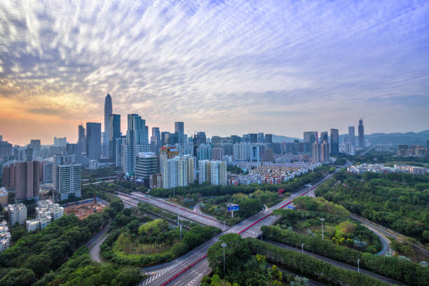 istock Buildings and skyline in Shenzhen 668506682