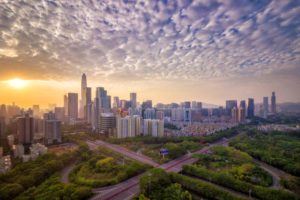 istock Buildings and skyline in Shenzhen 668509430