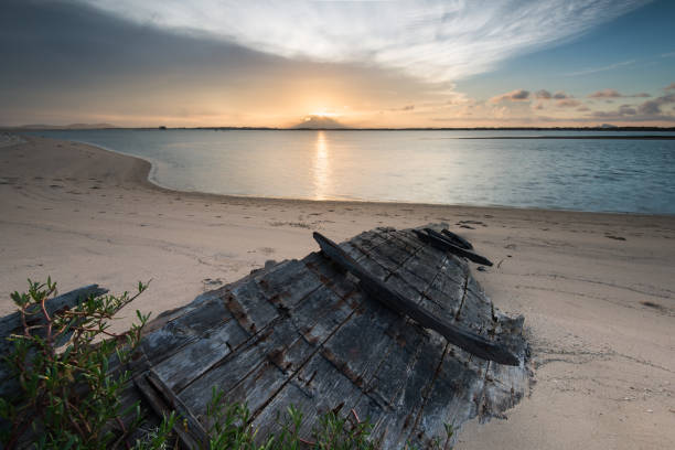 istock Beautiful sunset on the beach 668509814