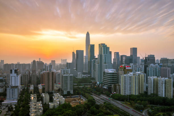istock Buildings and skyline in Shenzhen 668512738