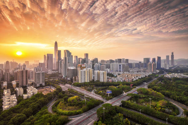 istock Buildings and skyline in Shenzhen 668512794