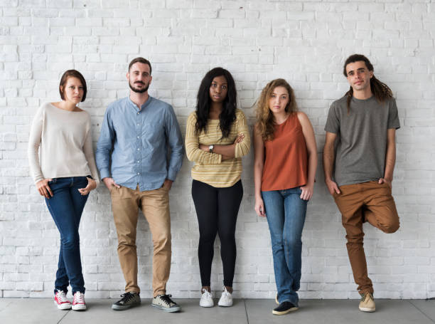 istock Diverse group of people standing studio shoot 668519142