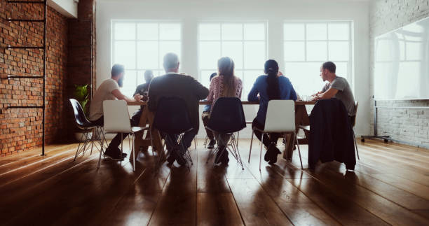 Meeting Table Networking Sharing Concept Meeting Table Networking Sharing Concept conference table stock pictures, royalty-free photos & images