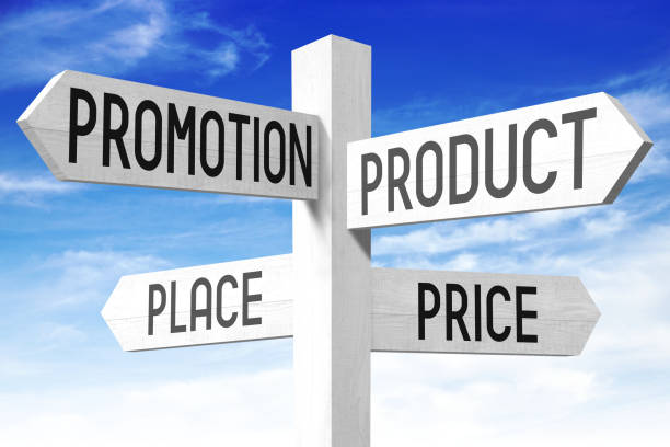 istock Marketing concept - wooden signpost 668541494
