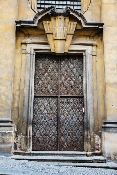 istock Ancient wrought iron gates and doors . 668547838
