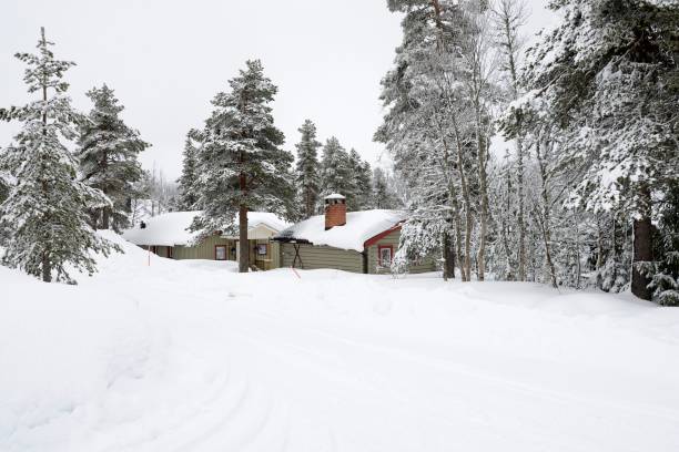 istock A cabin in the forest covered in snow 668549898