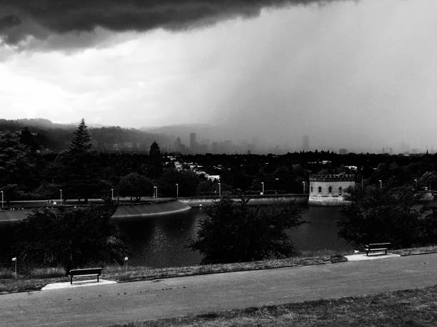 istock City in a Rain Burst 668550306