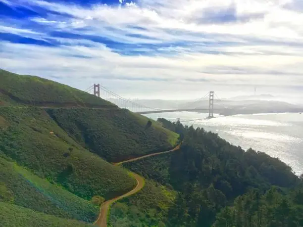 The Golden Gate Bridge from Marin Headlands