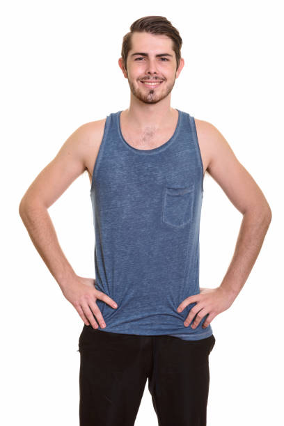 istock Young happy handsome man smiling ready for gym 668550434