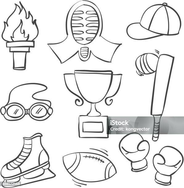 Set Of Paint Instruments For Kids Drawing In Hand Drawn Outline  Illustration For Child Educational Game Page. Royalty Free SVG, Cliparts,  Vectors, and Stock Illustration. Image 96433748.