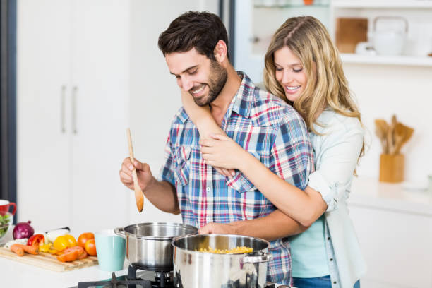istock Young couple in the kitchen 668581710