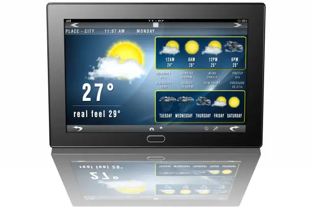 Photo of Tablet weather application 001