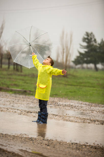 istock A young boy outside in the rain 668606742