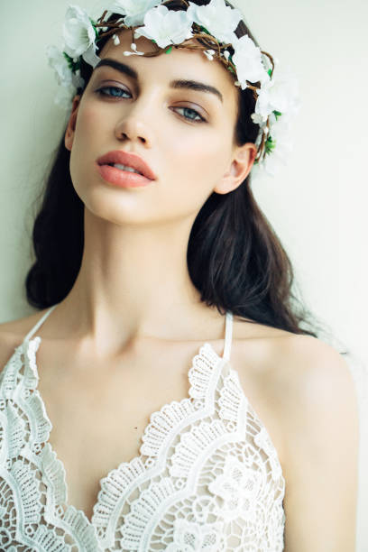 Studio shot of young beautiful woman