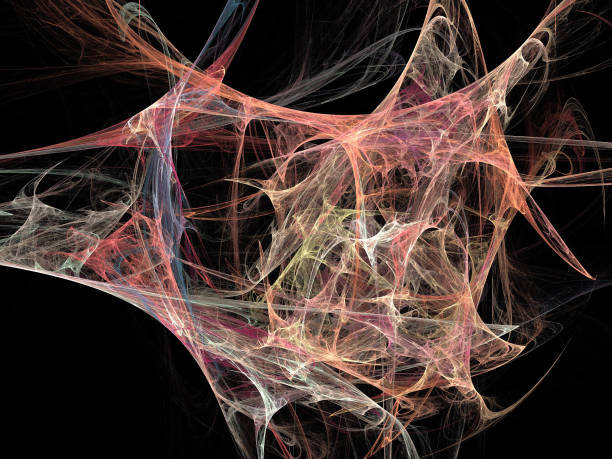 istock image of one Digital Fractal on Black Color 668616448