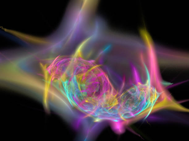 istock image of one Digital Fractal on Black Color 668616630