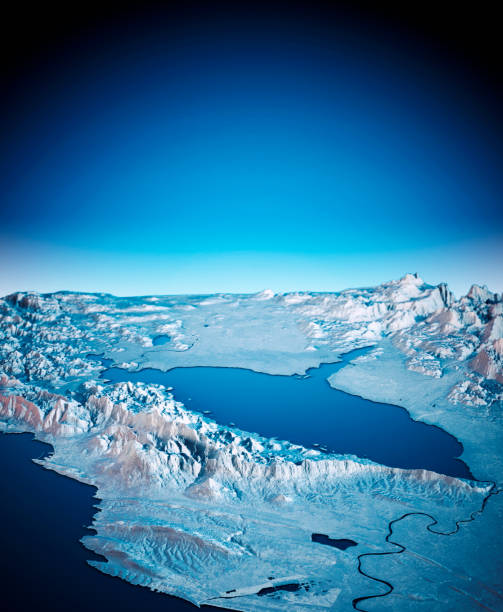 istock Lake Skadar 3D Render Satellite View Topographic Map Vertical Blue 668620718