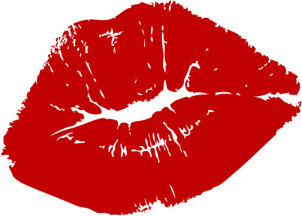 ilustrações de stock, clip art, desenhos animados e ícones de kissing - lipstick kiss