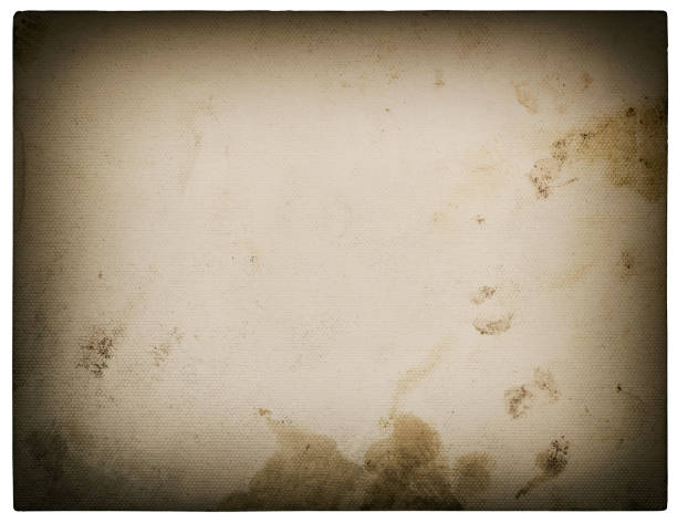 istock Used textured paper cardboard isolated white background vignette 668627762