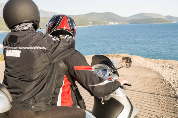 istock Enjoying their ride along seaside 668630690