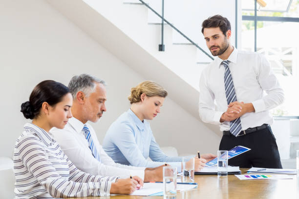 istock Business colleagues discussing in a meeting 668638362