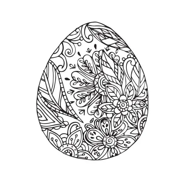 Vector illustration of Vector of easter egg